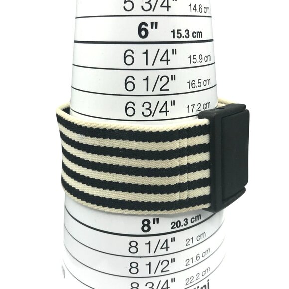 Retro Elastic Band Striped Belt Bracelet, 80s Unisex Vintage - Picture 5 of 5